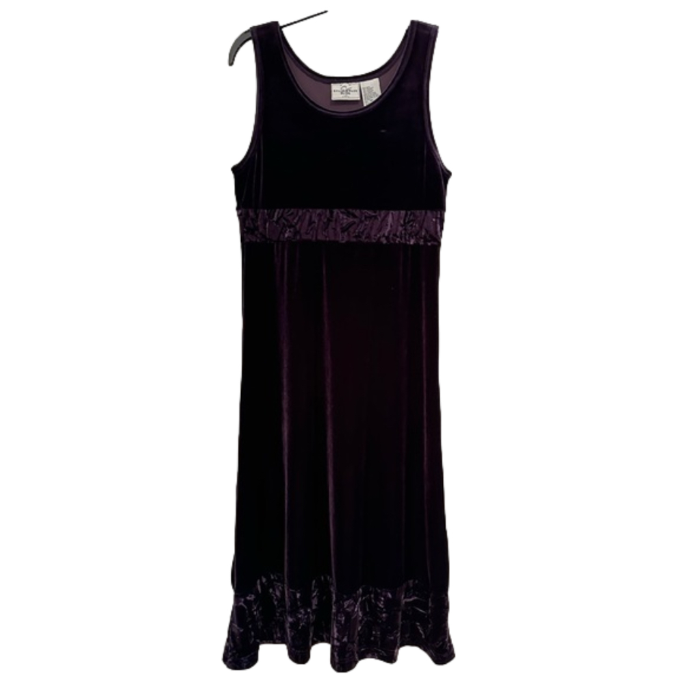 Velvet sleeveless midi dress